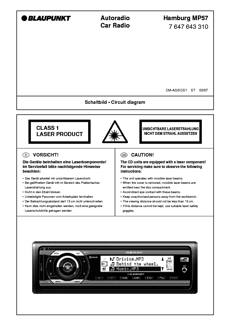 blaupunkt hamburg mp57 manual