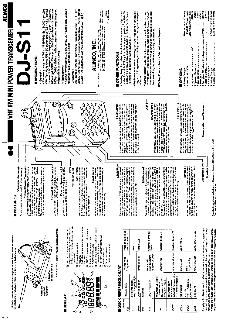 alinco dj-s11 manual