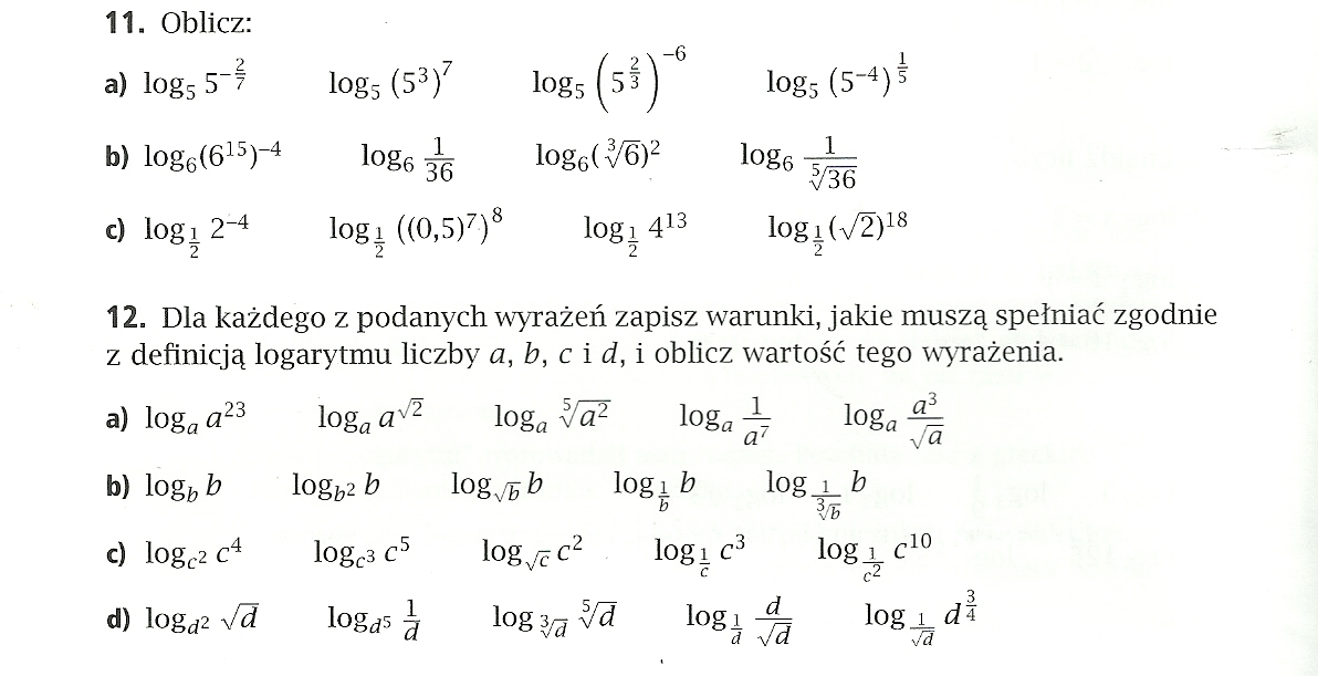 logarytmy zadania liceum