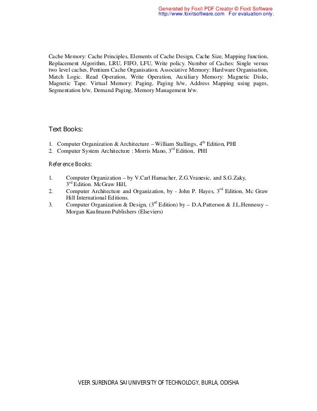 computer organisation and architecture by carl hamacher