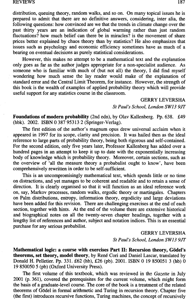 kallenberg foundations of modern probability