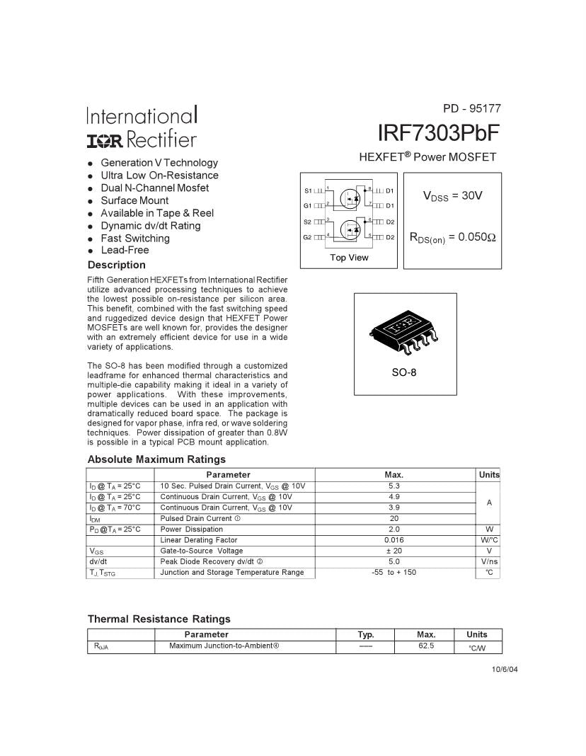 irf7303 datasheet