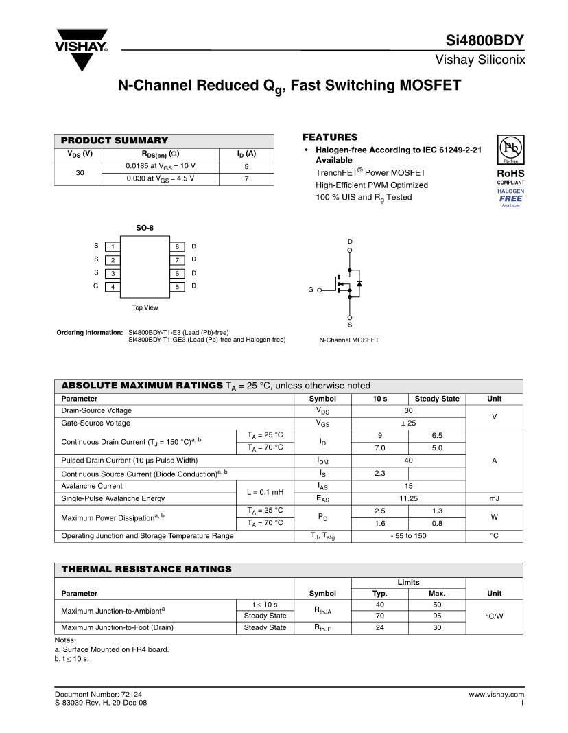4800b mosfet