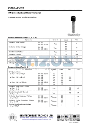bc182 datasheet