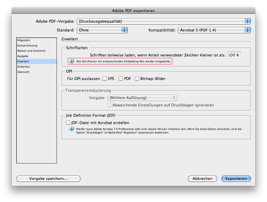 illustrator schriften einbetten