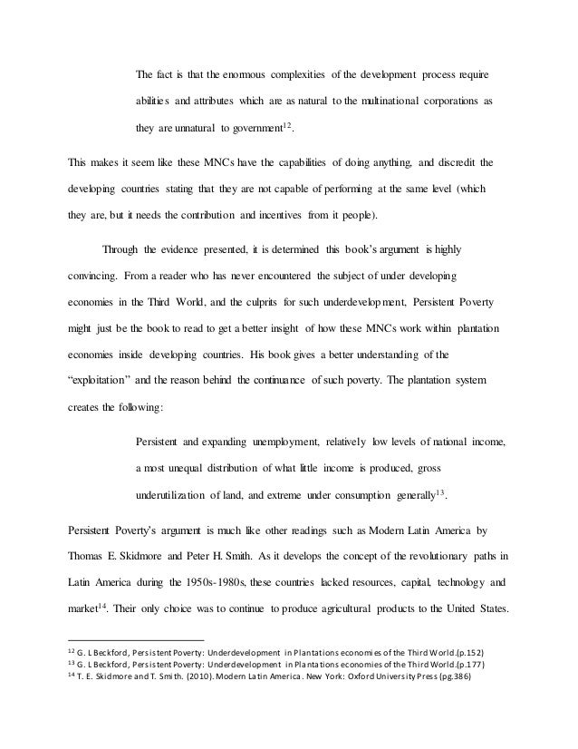 george beckford persistent poverty