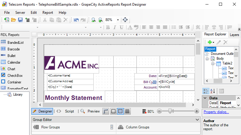 activereports export to
