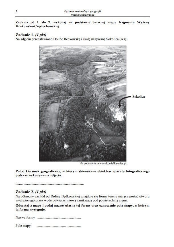 arkusze maturalne z geografii