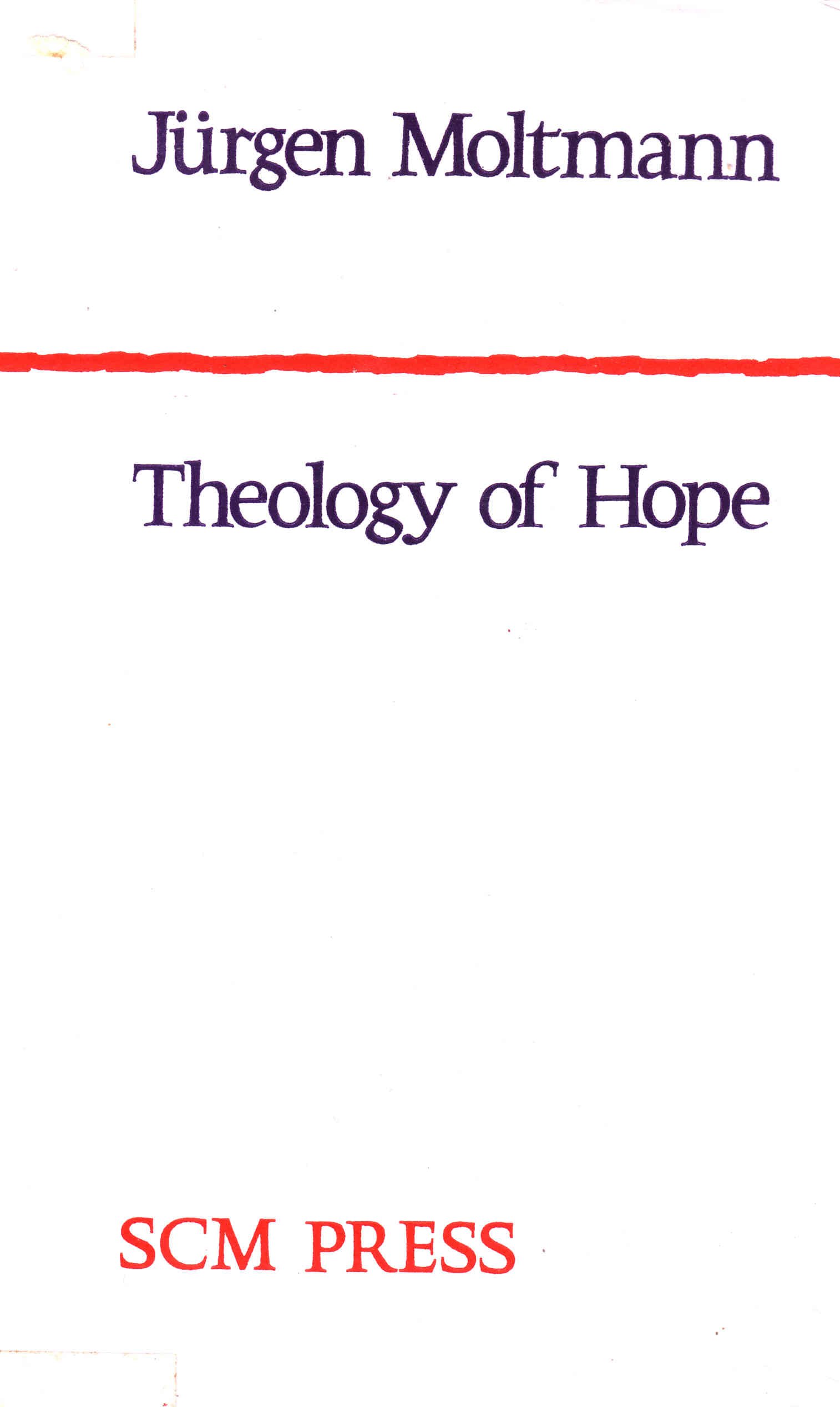 jurgen moltmann theology of hope