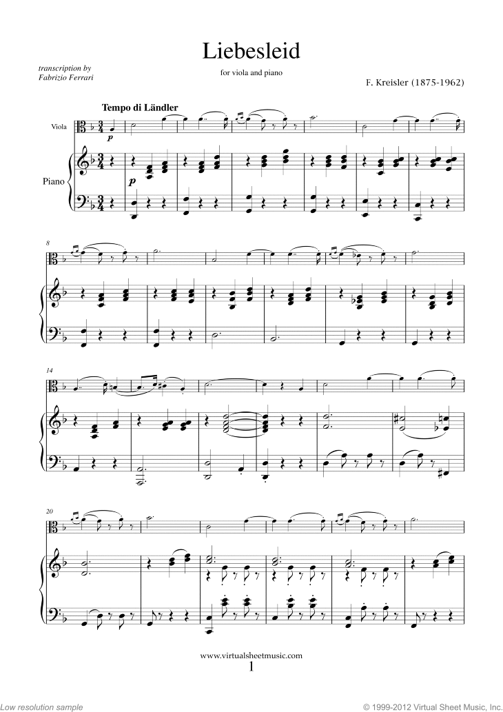 fritz kreisler liebesleid