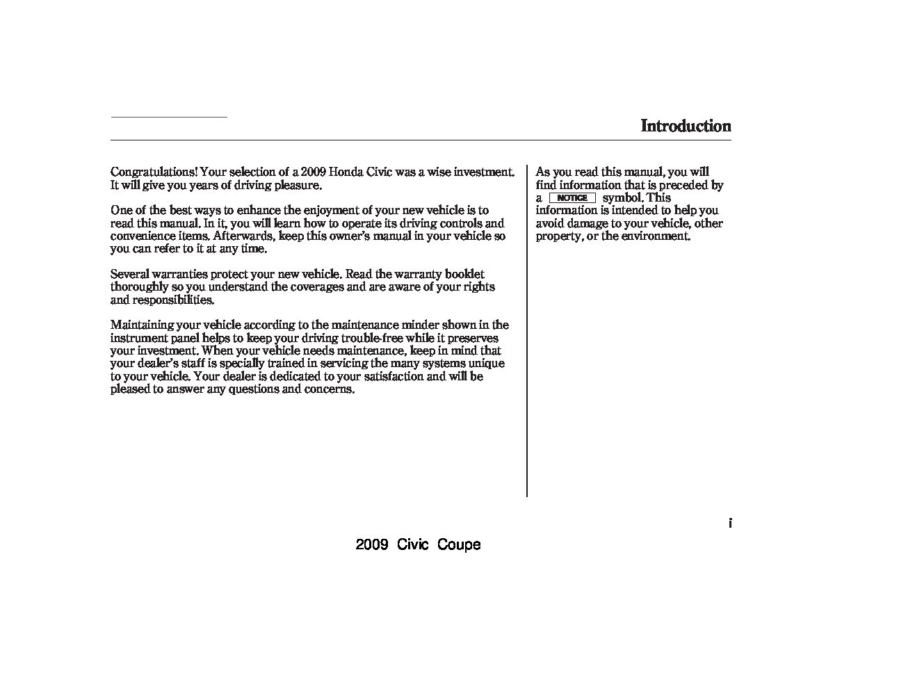 2009 honda civic owners manual