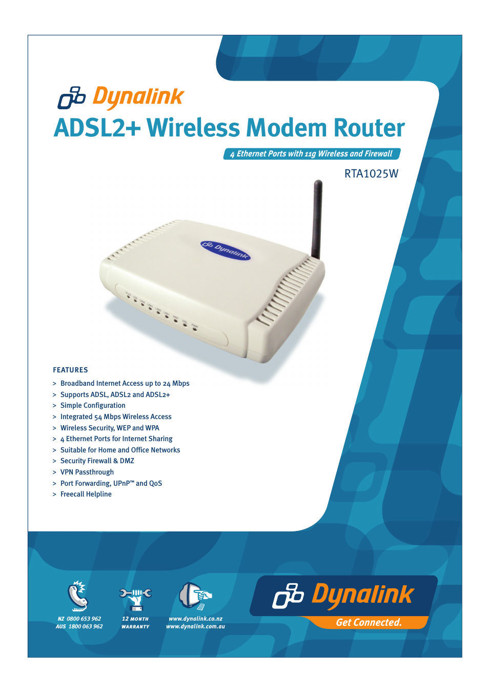 dynalink rta1025w manual
