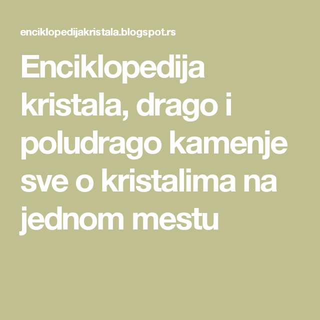 enciklopedija kristala