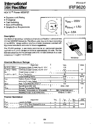irf9620 datasheet