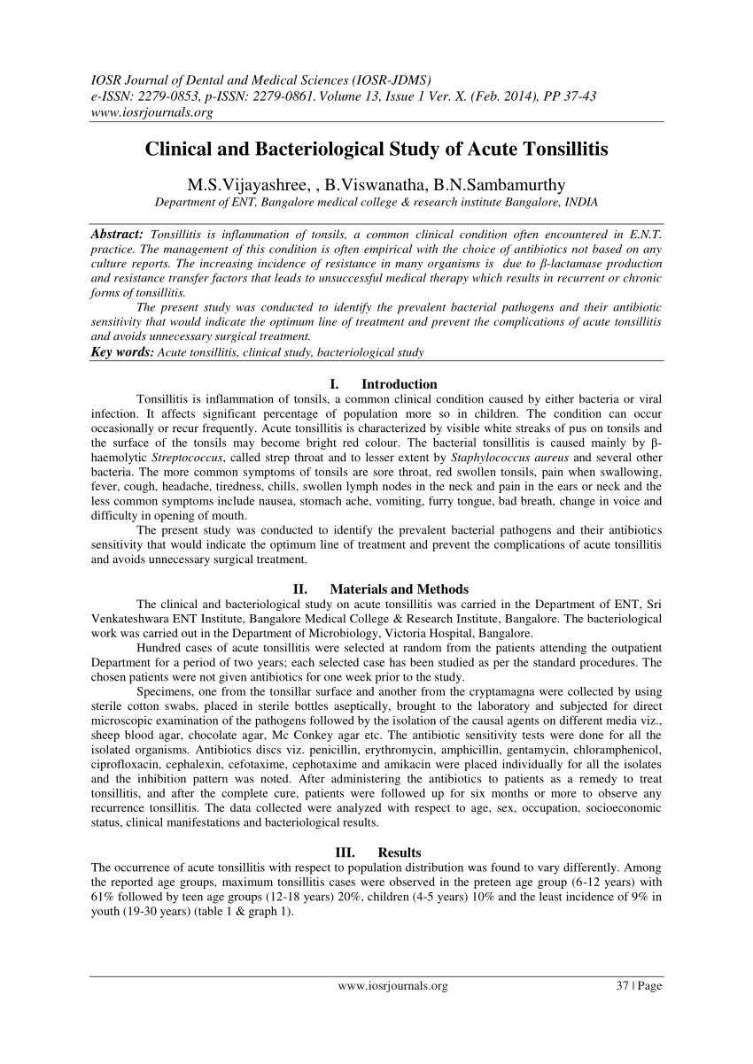 jurnal tonsillitis