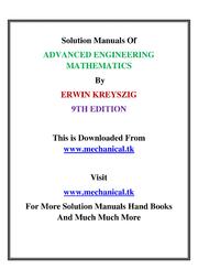 free advanced engineering mathematics by erwin kreyszig