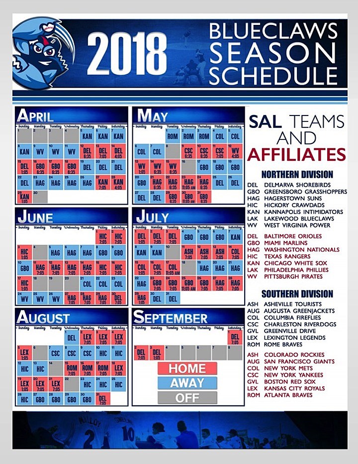 blueclaws schedule
