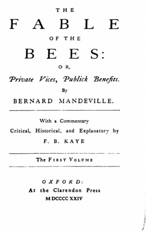 bernard mandeville the fable of the bees