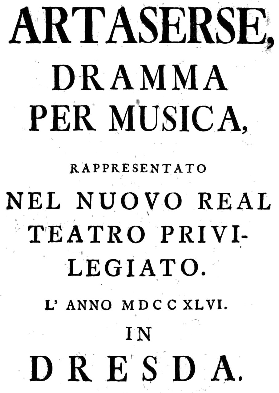 artaserse libretto